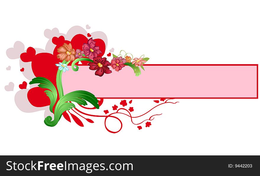 Vector illustraition of elegant floral  border. Vector illustraition of elegant floral  border