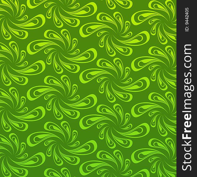 Green wallpaper whith abstract pattern