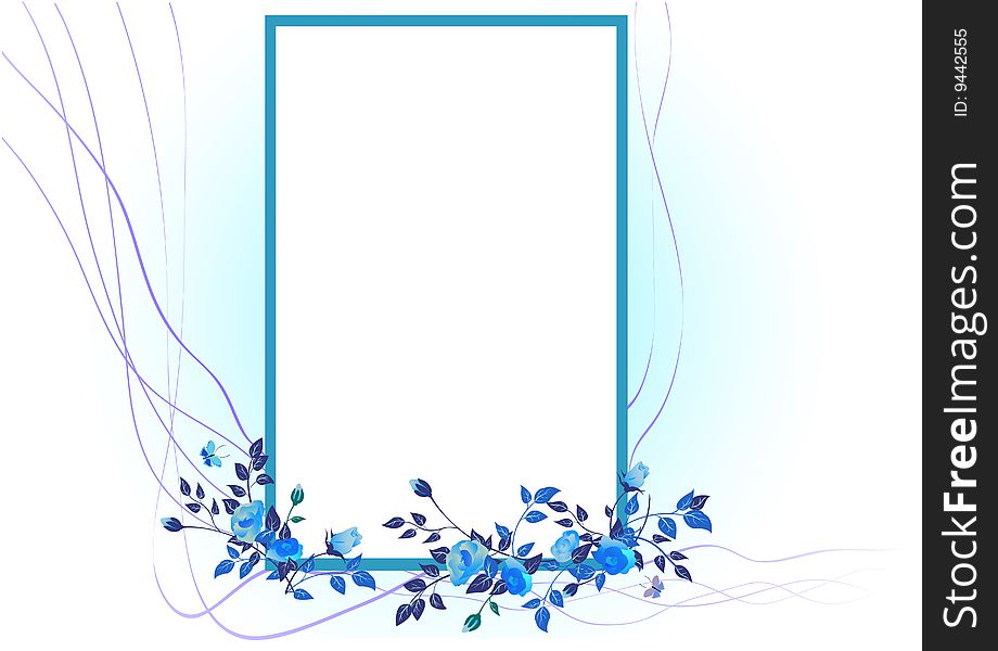 Vector illustraition of elegant floral frame