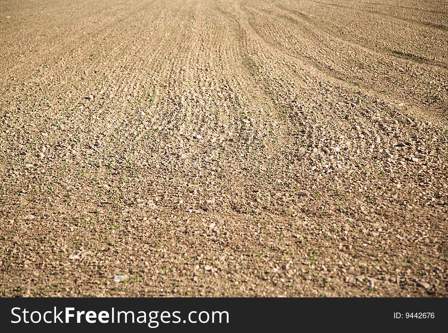 Brown field next to valladolid city in spain. Brown field next to valladolid city in spain