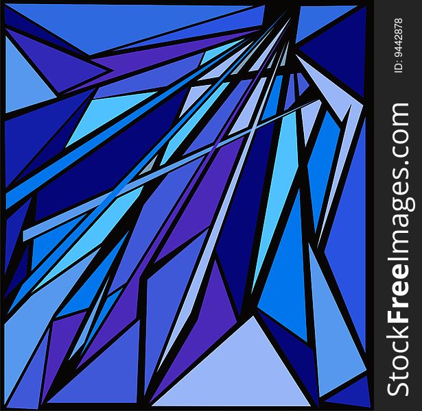 Abstract composition in style stained glass. Abstract composition in style stained glass