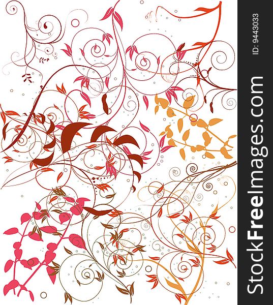 Illustration of abstract flower background