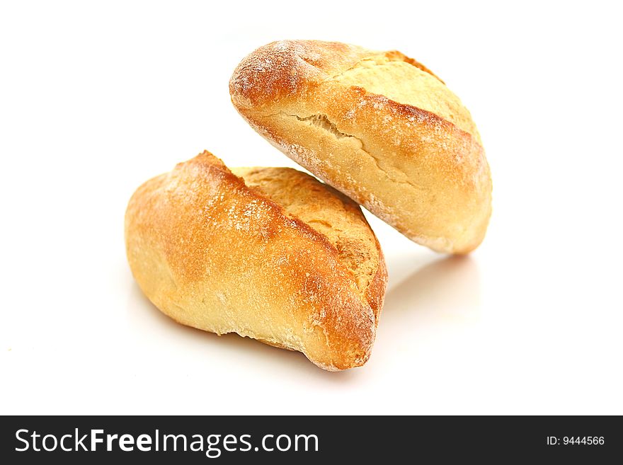 Fresh buns isolated on white