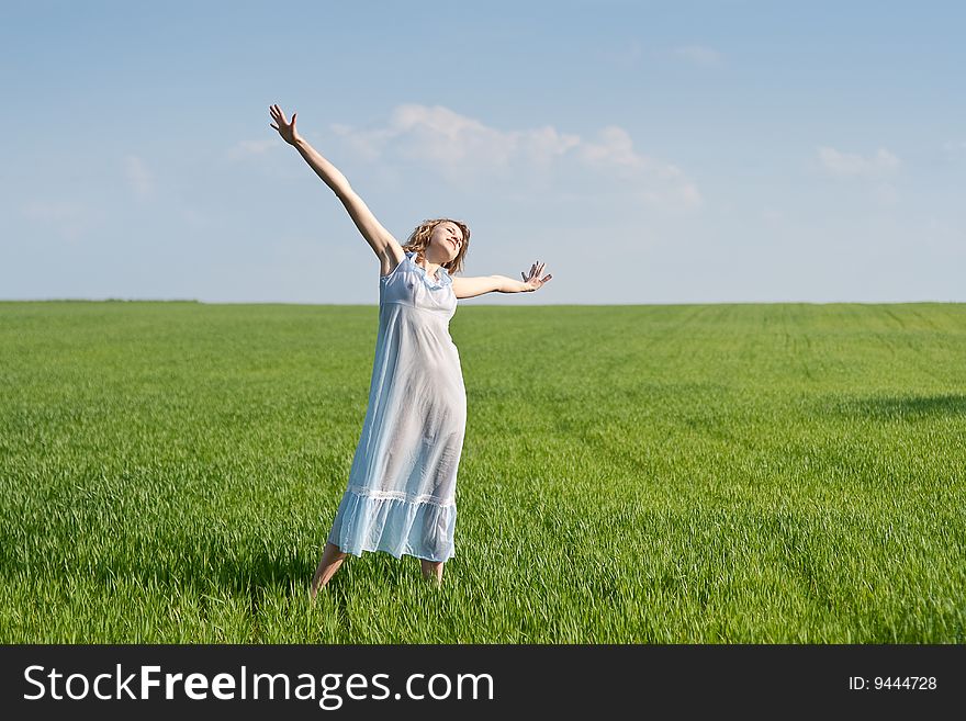 Woman in meadow