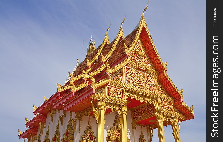 Thai style church roof