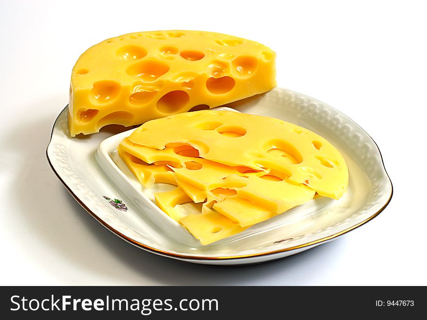 Cheese on plate