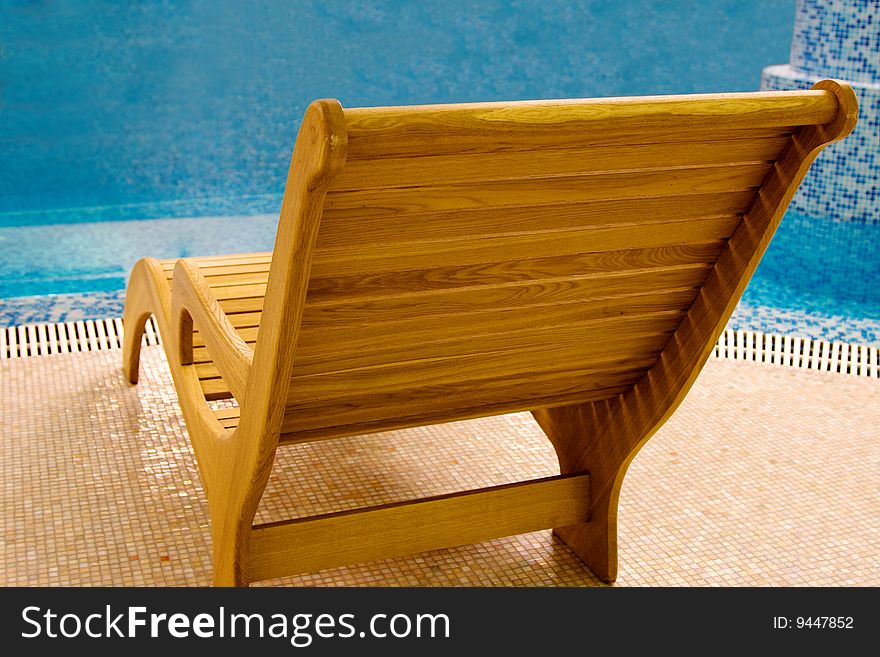 Empty seat for rest near to pool. Empty seat for rest near to pool