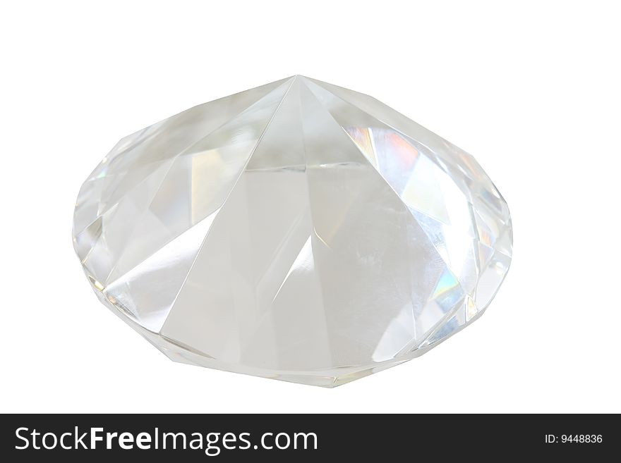 Big diamond gem isolated included clipping path. Big diamond gem isolated included clipping path