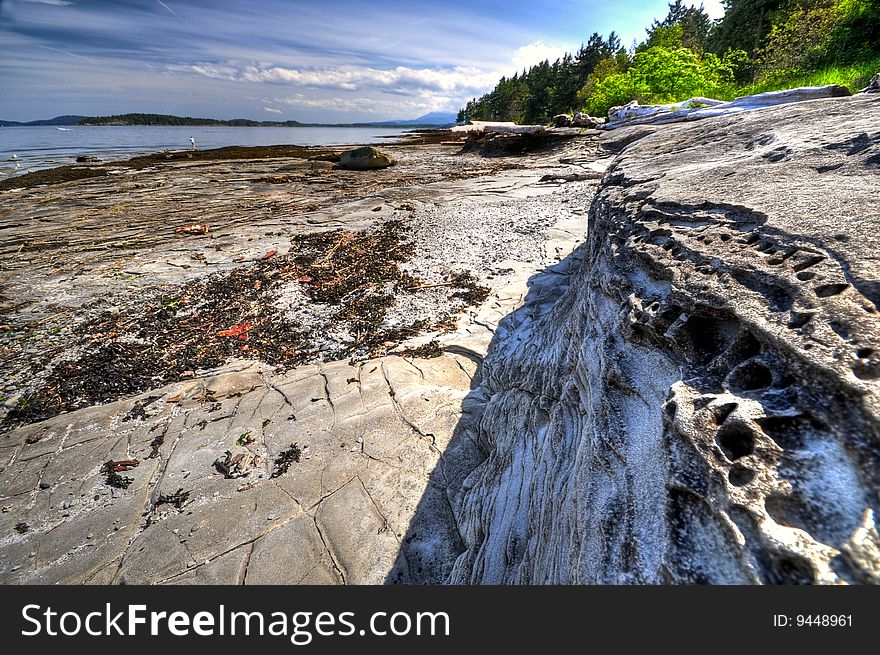 a vast shoreline on the west coast of Canada. a vast shoreline on the west coast of Canada