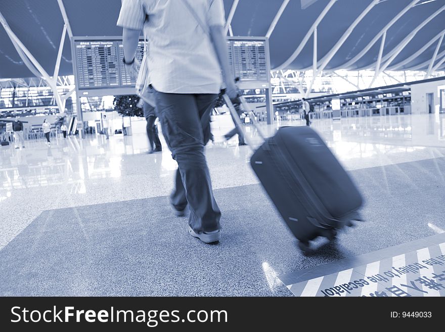 Bags at the airport, motion blur. Bags at the airport, motion blur