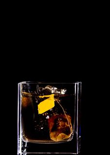 Tea Bag Splash Royalty Free Stock Photography Tea Bag Splash Royalty Free Stock Photography