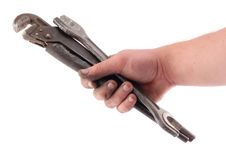 A Metallic Wrench Stock Photo A Metallic Wrench Stock Photo