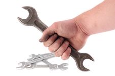 A Metallic Wrench Royalty Free Stock Photo A Metallic Wrench Royalty Free Stock Photo