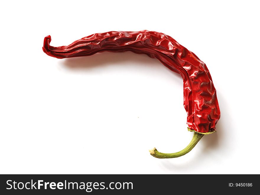 Red chili pepper on white background. Red chili pepper on white background