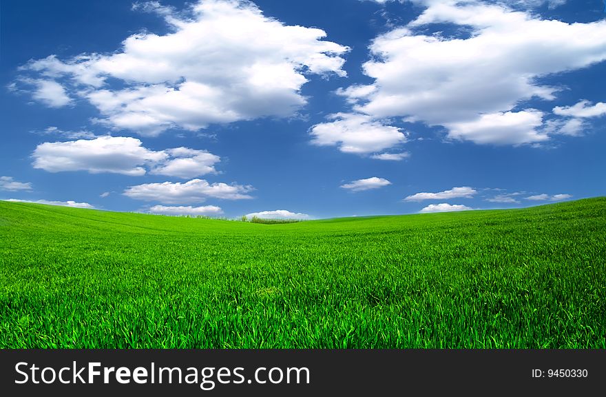 Landscape photo: blue sky with clouds