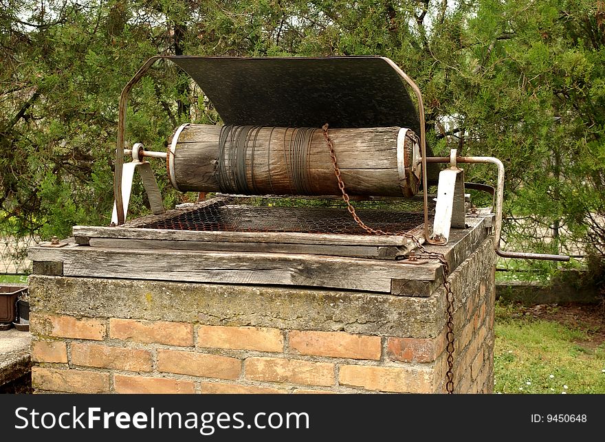 An old well draw in Serbia. An old well draw in Serbia