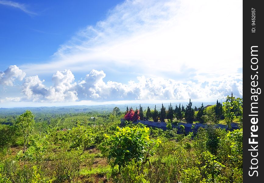 Landscape of central part of Bali island, Indonesia. Landscape of central part of Bali island, Indonesia