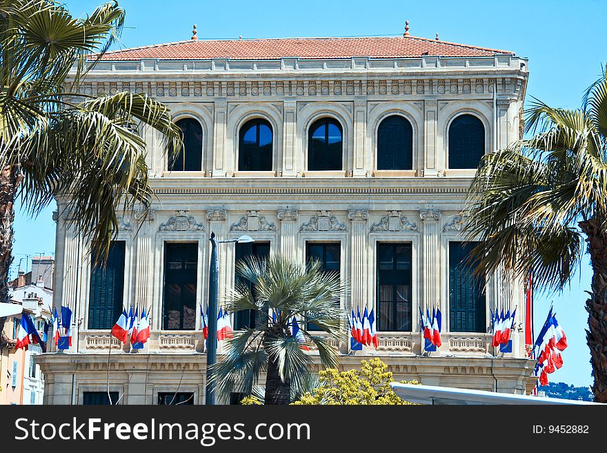 A typical French-style building at Cannes. A typical French-style building at Cannes