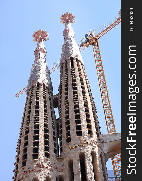 Sagrada Familia Cathedral in the city Barcelona, Spain. Sagrada Familia Cathedral in the city Barcelona, Spain
