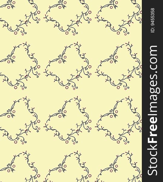 Victorian border repeated pattern