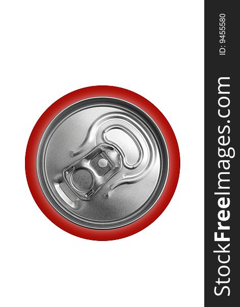 Aluminum closed can on a white background. Aluminum closed can on a white background