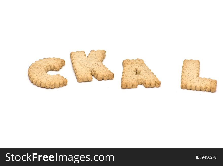 Ckal Text Made From Cookies