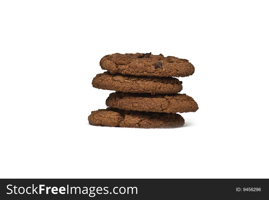 Chocolate cookies with chocolate pieces