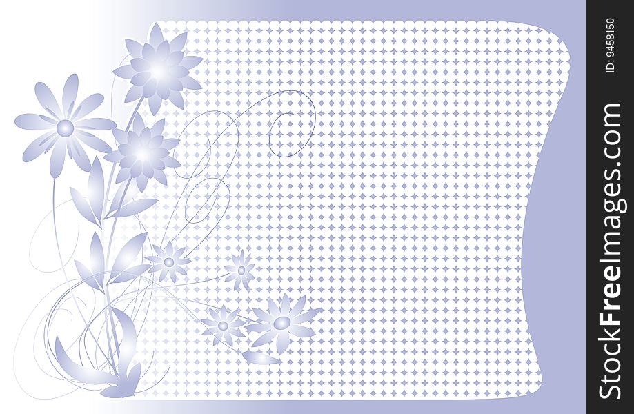 Frame violet flowers