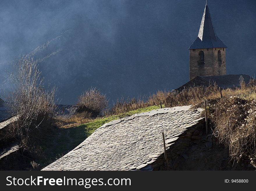 Church in Cardos Valley in the Pyrenees, Spain, Europe