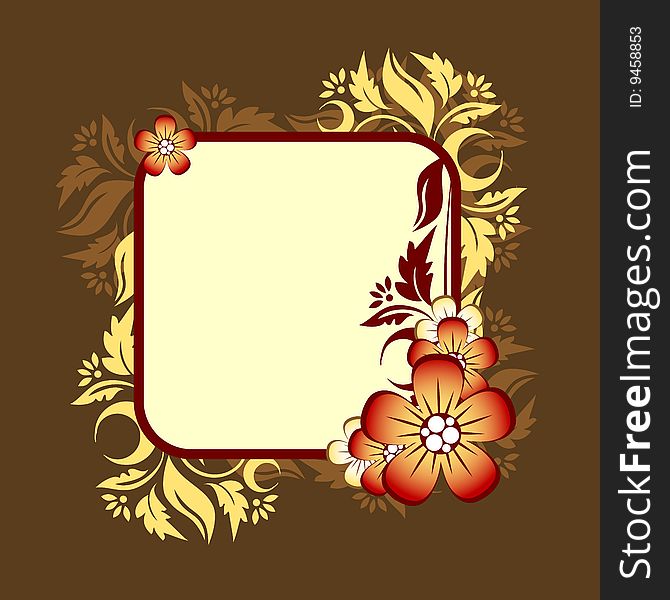 Floral banner with place for your text