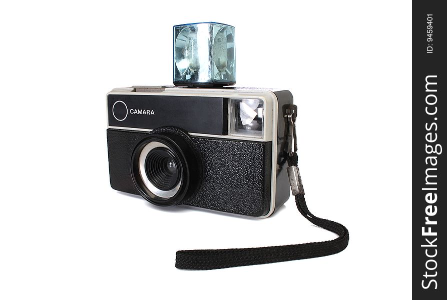 Old 35mm camera. Retro revival image. With clipping path