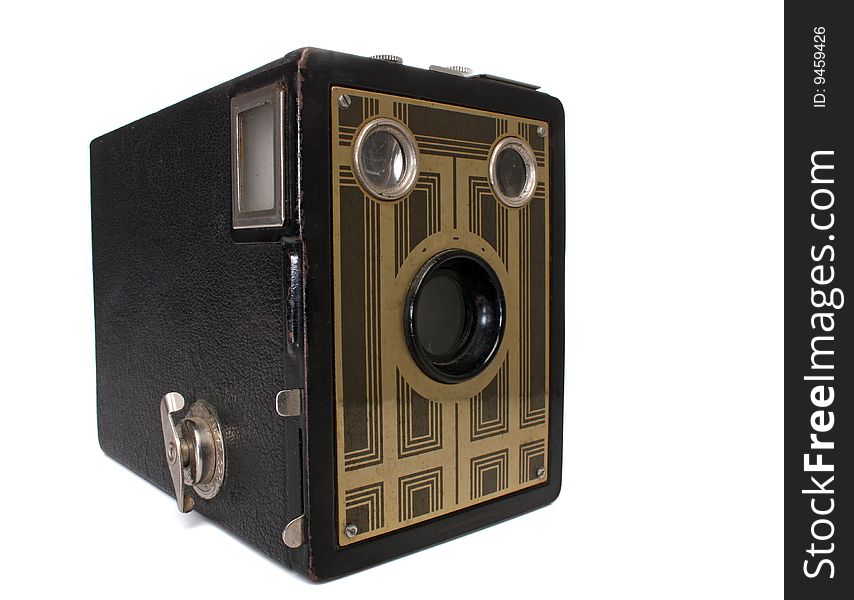 Vintage camera. Retro revival series with clipping path