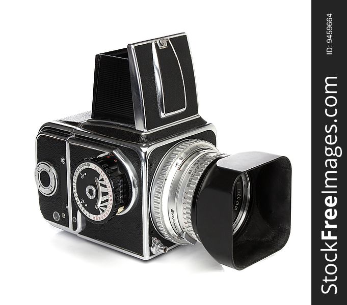 Medium format camera, with clipping path