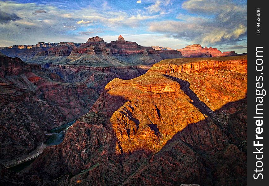A view of the Gran Canyon at sunset. A view of the Gran Canyon at sunset.
