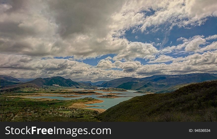 Clouds over valley