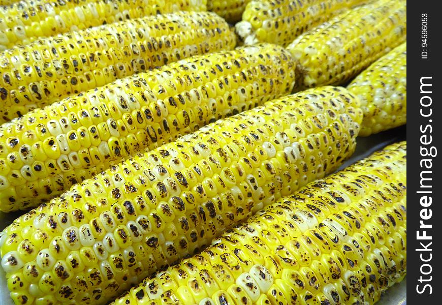 Sweet Corn, Yellow, Corn On The Cob, Produce