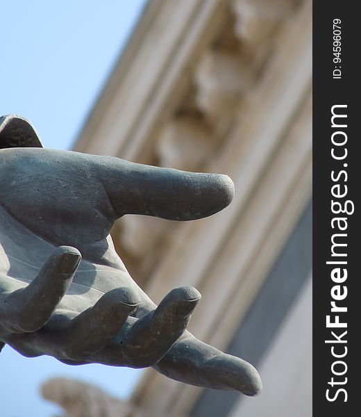 Sculpture, Hand, Close Up, Sky
