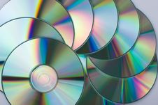 Multicolored CD Disks Royalty Free Stock Image