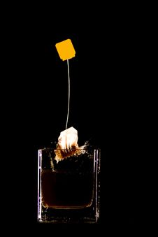 Tea Bag Splash Royalty Free Stock Image Tea Bag Splash Royalty Free Stock Image