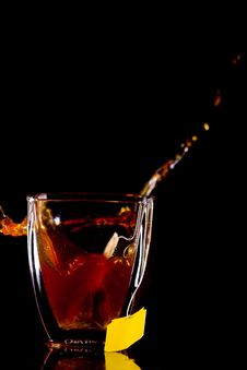 Tea Bag Splash Royalty Free Stock Photo Tea Bag Splash Royalty Free Stock Photo