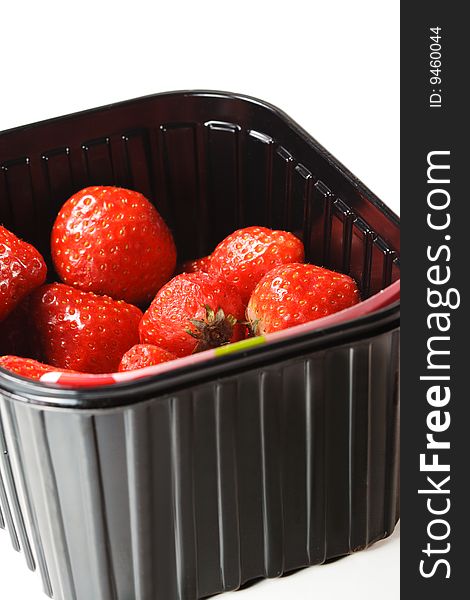 Fresh Strawberry in a Plastic Box