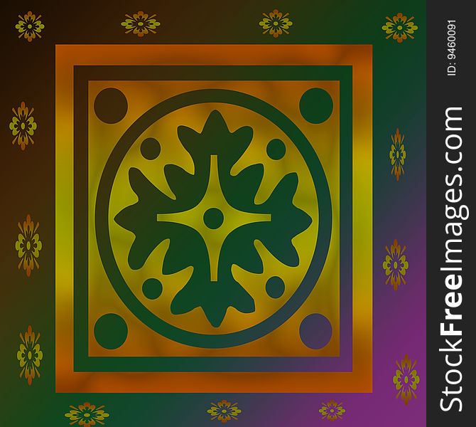 Abstract Indian Traditional rangoli Background Image