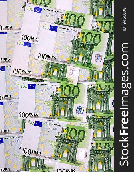 Euro banknotes, a money background