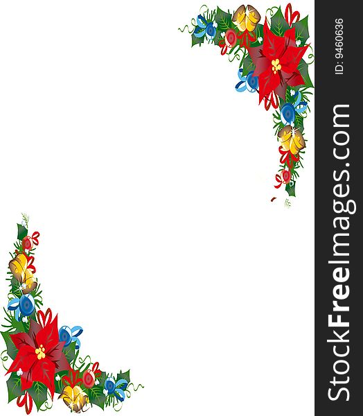 Christmas bells with ribbon - illustration. Christmas bells with ribbon - illustration.