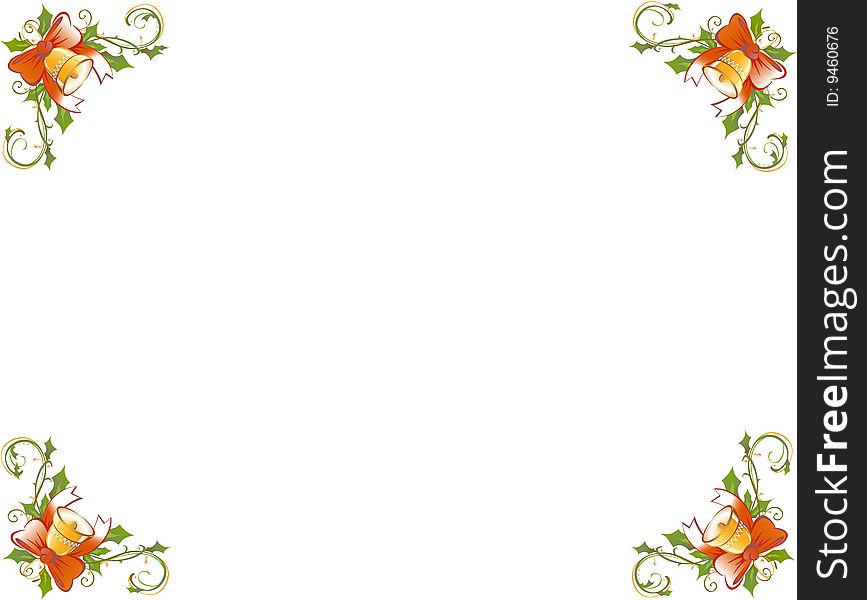 Christmas bells with ribbon - illustration. Christmas bells with ribbon - illustration.