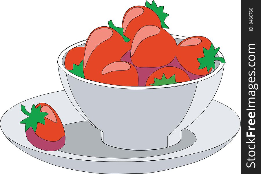 Fruit cup in color 01. Fruit cup in color 01