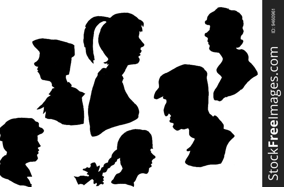 Silhouettes Of Heads