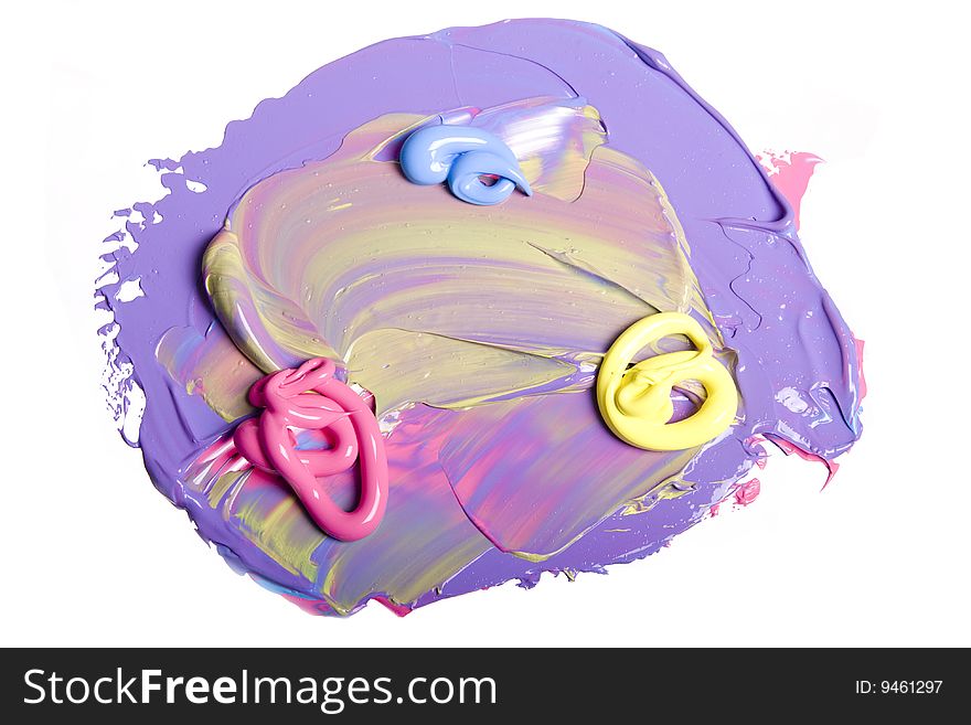 Acrylic paint isolated