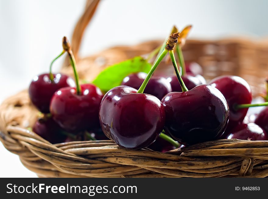 Basket With Cherries