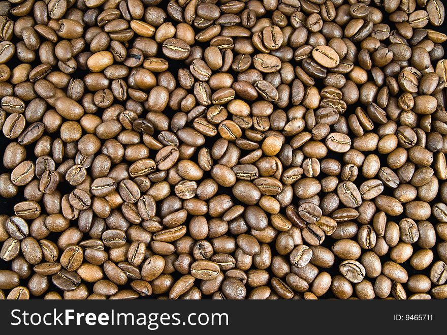 The background from coffee beans